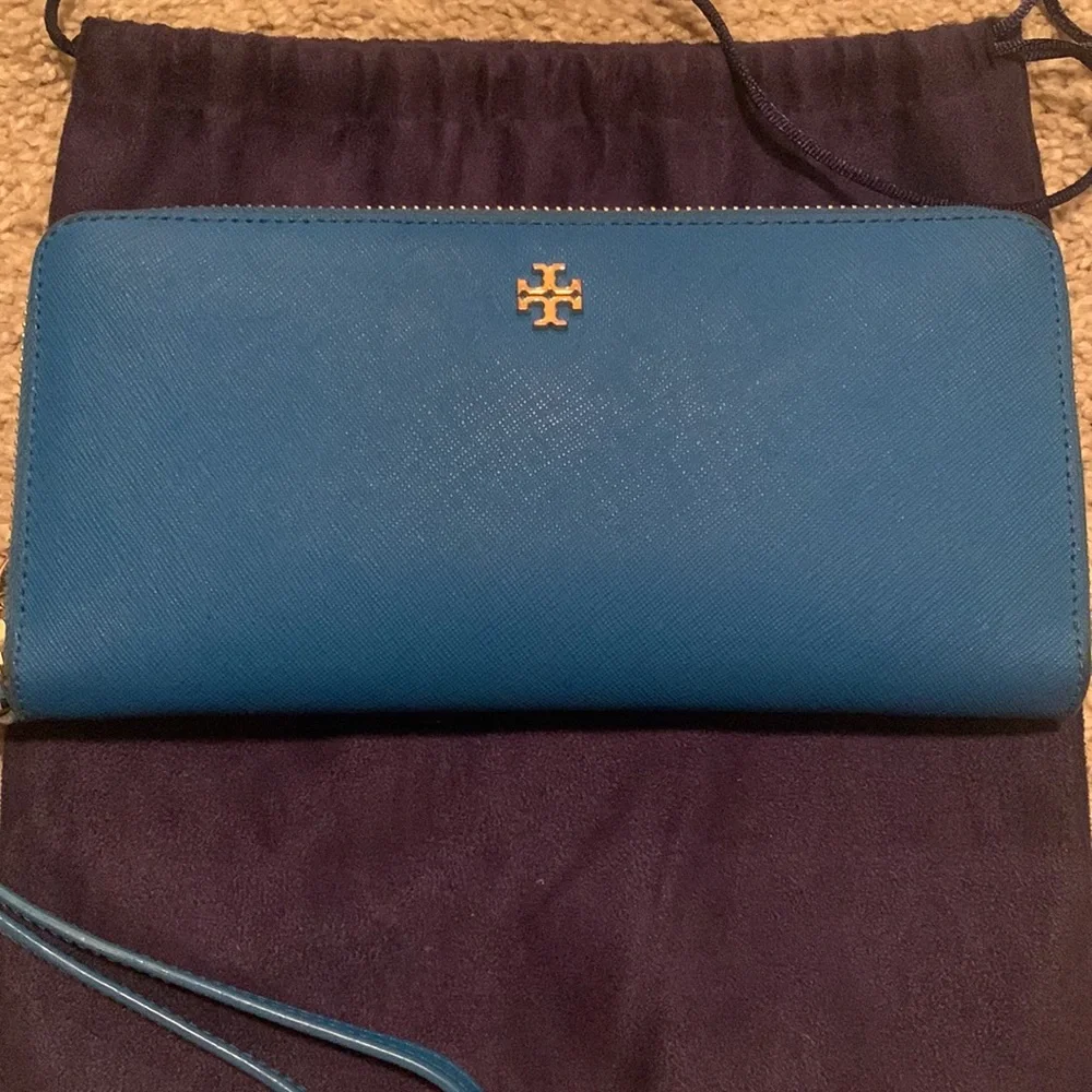 Tory Burch, Robinson Zip Continental Walle, Blue